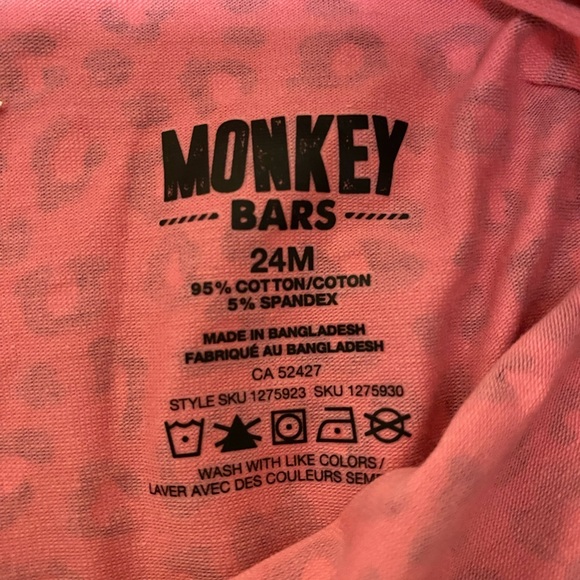 3 Pack 24 Month New Pants (2 pairs of leggings & 1 pair of jeans) -Monkey Bars - Picture 3 of 7
